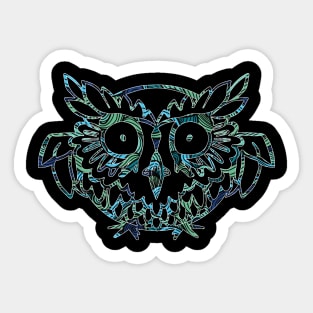 Funny owl colorful t-shirt Sticker